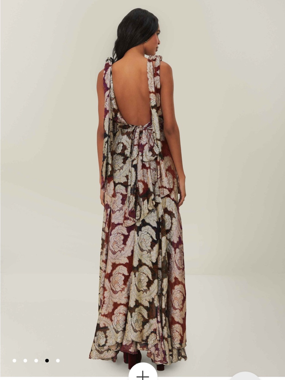 Farm Rio Jacquard Lurex Sleeveless Maxi Dress - Picture 3 of 4